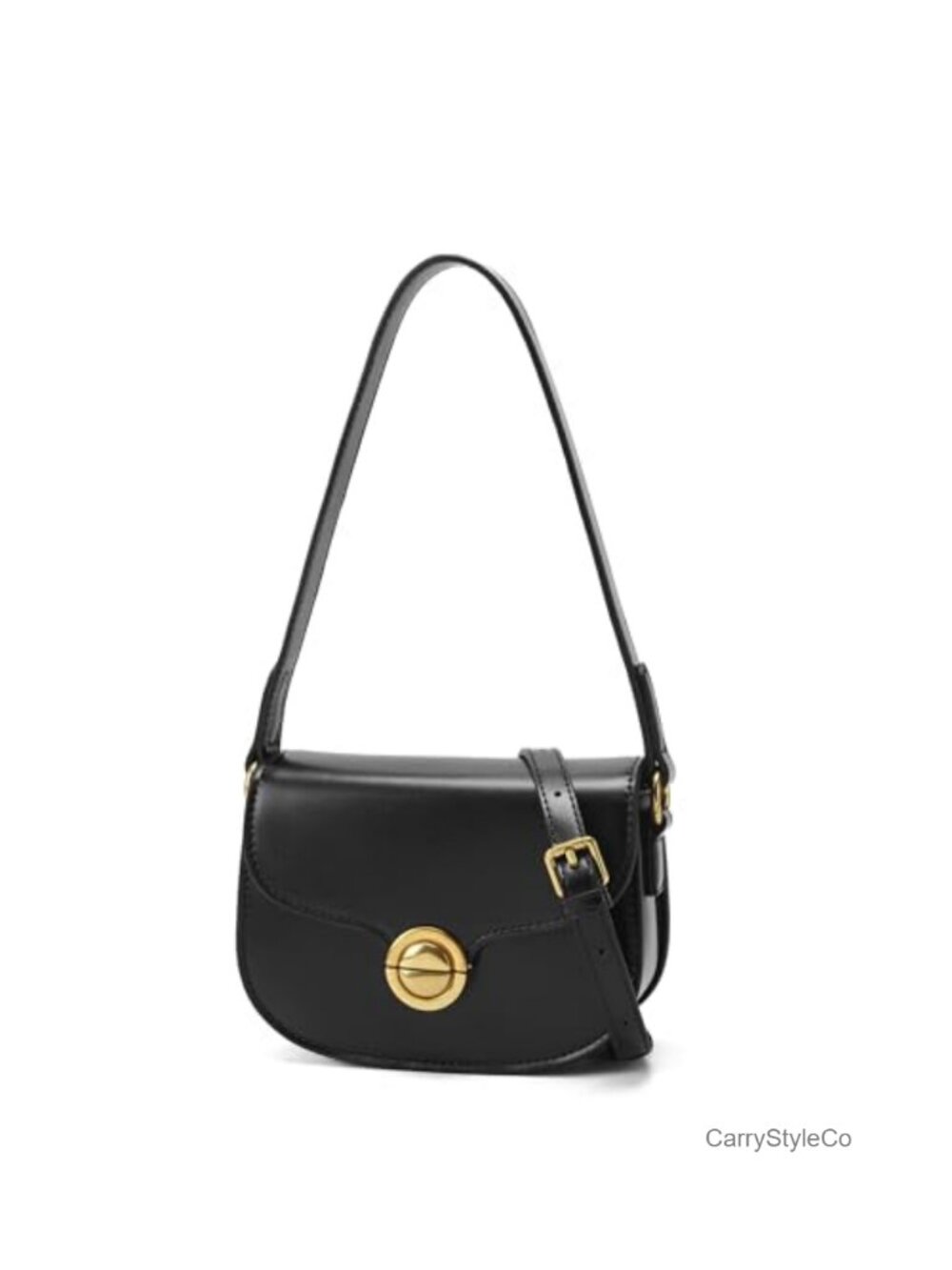 Small Crossbody Bag PU Leather Saddle Shoulder Bag Vintage Mini Purse